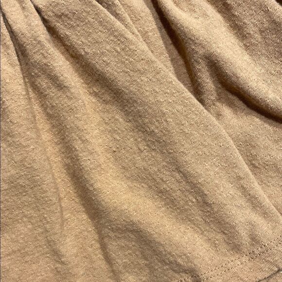 Anthropologie Golden Camel Linen Blend Ruffle Sleeve Babydoll Top | Size XS - Picture 9 of 12